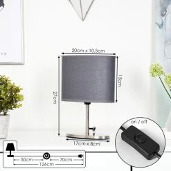 Hofstein Oilinki Tischleuchte Nickel-Matt, 1-flammig 15 Hofstein Oilinki Tischleuchte Nickel-Matt, 1-flammig -Günstiges Tischlampen Geschäft oilinki tischleuchte h3579206 3