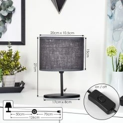 Hofstein Oilinki Tischleuchte Schwarz, 1-flammig -Günstiges Tischlampen Geschäft oilinki tischleuchte h3579312 3