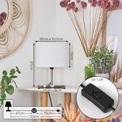 Hofstein Oilinki Tischleuchte Nickel-Matt, 1-flammig -Günstiges Tischlampen Geschäft oilinki tischleuchte h3595879 3