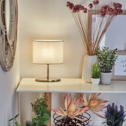 Hofstein Oilinki Tischleuchte Nickel-Matt, 1-flammig -Günstiges Tischlampen Geschäft oilinki tischleuchte h3595879 6