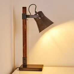 Hofstein Oksbol Tischleuchte Grau, Dunkelbraun, Stahl gebürstet, 1-flammig 30 Hofstein Oksbol Tischleuchte Grau, Dunkelbraun, Stahl gebürstet, 1-flammig -Günstiges Tischlampen Geschäft oksbol tischleuchte h3349588 10