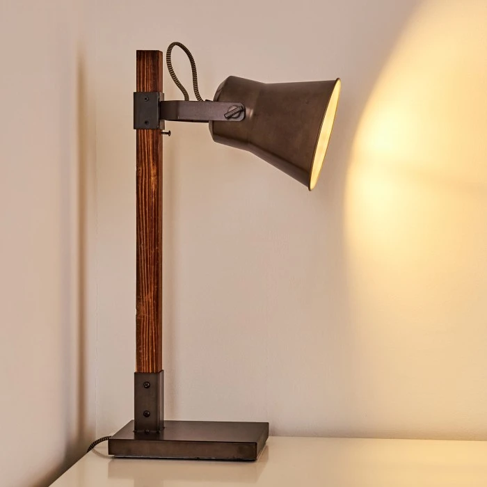 Hofstein Oksbol Tischleuchte Grau, Dunkelbraun, Stahl gebürstet, 1-flammig 17 Hofstein Oksbol Tischleuchte Grau, Dunkelbraun, Stahl gebürstet, 1-flammig – Bild 15