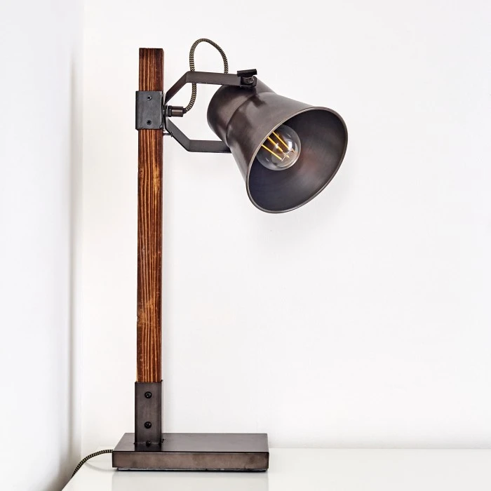 Hofstein Oksbol Tischleuchte Grau, Dunkelbraun, Stahl gebürstet, 1-flammig 18 Hofstein Oksbol Tischleuchte Grau, Dunkelbraun, Stahl gebürstet, 1-flammig – Bild 16