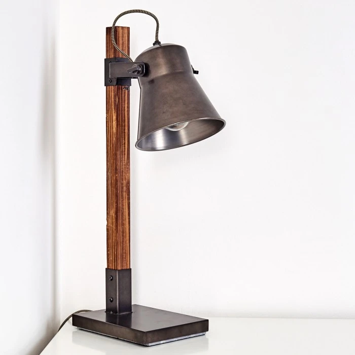 Hofstein Oksbol Tischleuchte Grau, Dunkelbraun, Stahl gebürstet, 1-flammig 19 Hofstein Oksbol Tischleuchte Grau, Dunkelbraun, Stahl gebürstet, 1-flammig – Bild 17