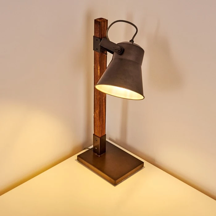 Hofstein Oksbol Tischleuchte Grau, Dunkelbraun, Stahl gebürstet, 1-flammig 10 Hofstein Oksbol Tischleuchte Grau, Dunkelbraun, Stahl gebürstet, 1-flammig – Bild 8