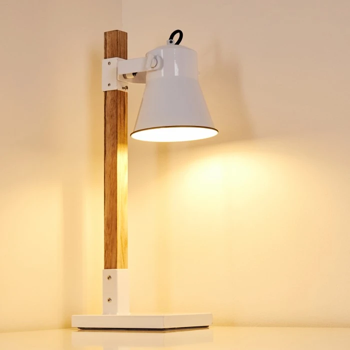 Hofstein Oksbol Tischleuchte Braun, Weiß, 1-flammig 8 Hofstein Oksbol Tischleuchte Braun, Weiß, 1-flammig – Bild 6