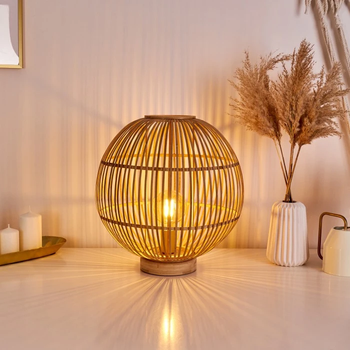 Hofstein Olkmont Tischleuchte Hellbraun, 1-flammig 15 Hofstein Olkmont Tischleuchte Hellbraun, 1-flammig – Bild 13