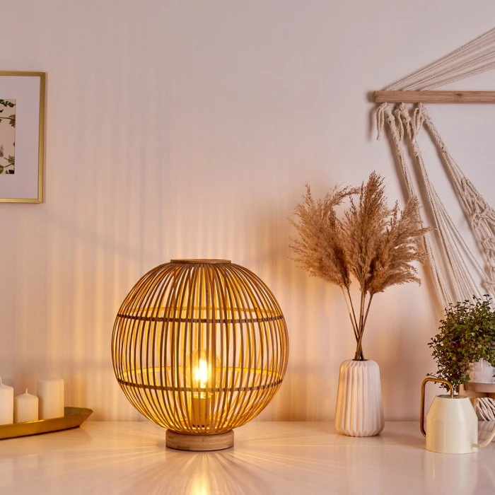 Hofstein Olkmont Tischleuchte Hellbraun, 1-flammig 12 Hofstein Olkmont Tischleuchte Hellbraun, 1-flammig – Bild 10