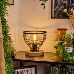 Hofstein Omba Tischleuchte Schwarz, Naturfarben, 1-flammig -Günstiges Tischlampen Geschäft omba tischleuchte h3607688 6