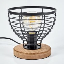 Hofstein Omba Tischleuchte Schwarz, Naturfarben, 1-flammig -Günstiges Tischlampen Geschäft omba tischleuchte h3607688 7