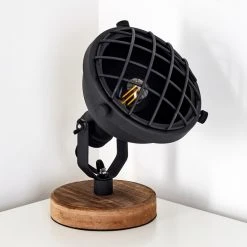 Hofstein Onsala Tischleuchte Schwarz, Holz hell, 1-flammig -Günstiges Tischlampen Geschäft onsala tischleuchte h3354629 10