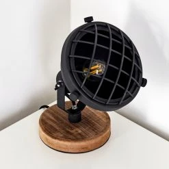 Hofstein Onsala Tischleuchte Schwarz, Holz hell, 1-flammig -Günstiges Tischlampen Geschäft onsala tischleuchte h3354629 14