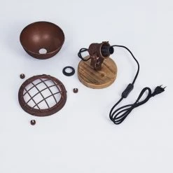 Hofstein Onsala Tischleuchte Rostfarben, Holz dunkel, 1-flammig -Günstiges Tischlampen Geschäft onsala tischleuchte h3387023 4