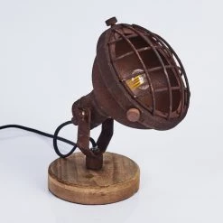 Hofstein Onsala Tischleuchte Rostfarben, Holz dunkel, 1-flammig -Günstiges Tischlampen Geschäft onsala tischleuchte h3387023 7