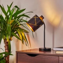 Hofstein Opatija Tischleuchte Schwarz, 1-flammig -Günstiges Tischlampen Geschäft opatija tischleuchte h3413685 12