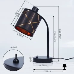 Hofstein Opatija Tischleuchte Schwarz, 1-flammig -Günstiges Tischlampen Geschäft opatija tischleuchte h3413685 3