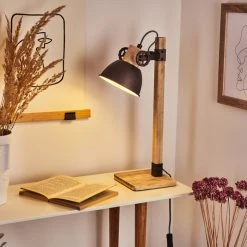 Hofstein Orny Tischleuchte Schwarz, Braun, Naturfarben, 1-flammig -Günstiges Tischlampen Geschäft orny tischleuchte h3451748 10