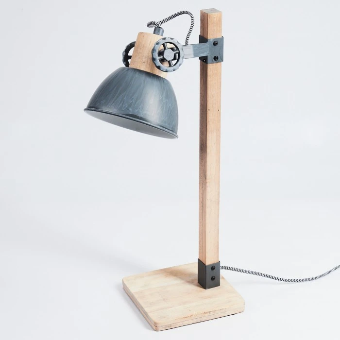 Hofstein Orny Tischleuchte Grau, Naturfarben, 1-flammig 10 Hofstein Orny Tischleuchte Grau, Naturfarben, 1-flammig – Bild 8