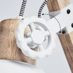 Hofstein Orny Tischleuchte Weiß, Naturfarben, 1-flammig -Günstiges Tischlampen Geschäft orny tischleuchte h3451786 4