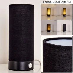 Hofstein Osogna Tischleuchte LED Schwarz, 1-flammig