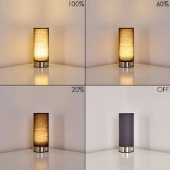 Hofstein Osogna Tischleuchte LED Nickel-Matt, 1-flammig -Günstiges Tischlampen Geschäft osogna tischleuchte h3298985 do1 3