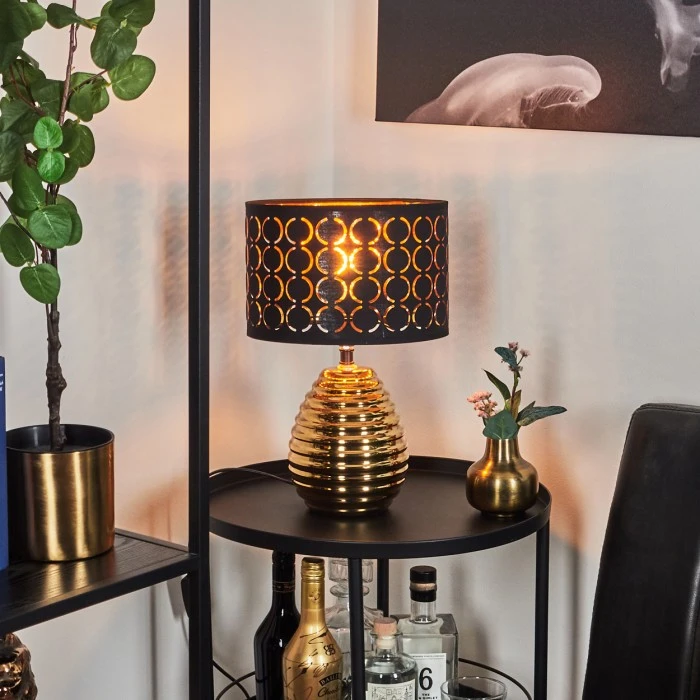 Hofstein Osorno Tischleuchte Gold, 1-flammig 13 Hofstein Osorno Tischleuchte Gold, 1-flammig – Bild 11