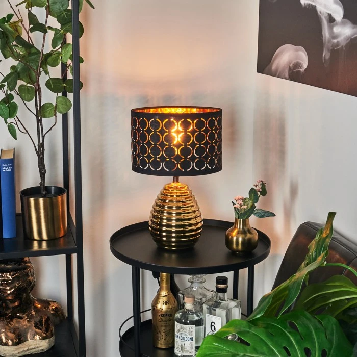 Hofstein Osorno Tischleuchte Gold, 1-flammig 9 Hofstein Osorno Tischleuchte Gold, 1-flammig – Bild 7