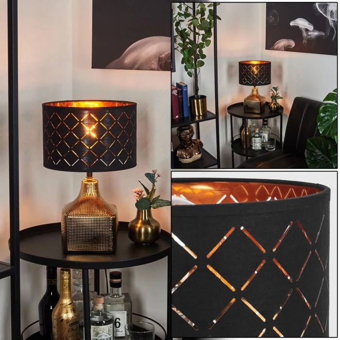 Hofstein Osorno Tischleuchte Gold, 1-flammig 3 Hofstein Osorno Tischleuchte Gold, 1-flammig