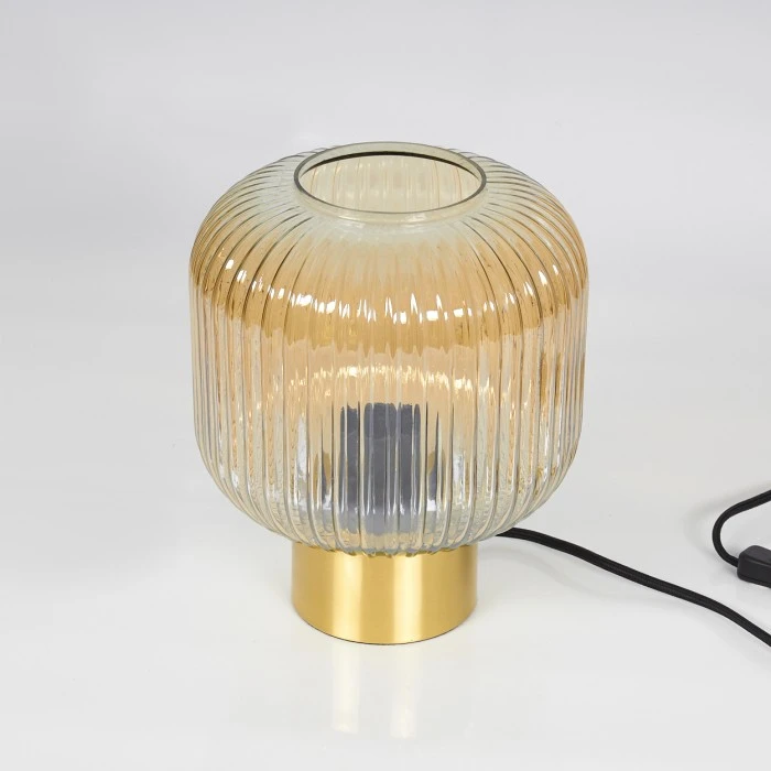 Hofstein Paeni Tischleuchte Bernsteinfarben, 1-flammig 10 Hofstein Paeni Tischleuchte Bernsteinfarben, 1-flammig – Bild 8