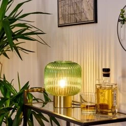 Hofstein Paeni Tischleuchte Gold, 1-flammig