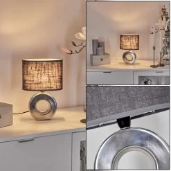 Hofstein Pagade Tischleuchte Silber, 1-flammig