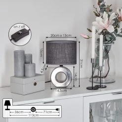 Hofstein Pagade Tischleuchte Silber, 1-flammig 15 Hofstein Pagade Tischleuchte Silber, 1-flammig -Günstiges Tischlampen Geschäft pagade tischleuchte h3606872 3