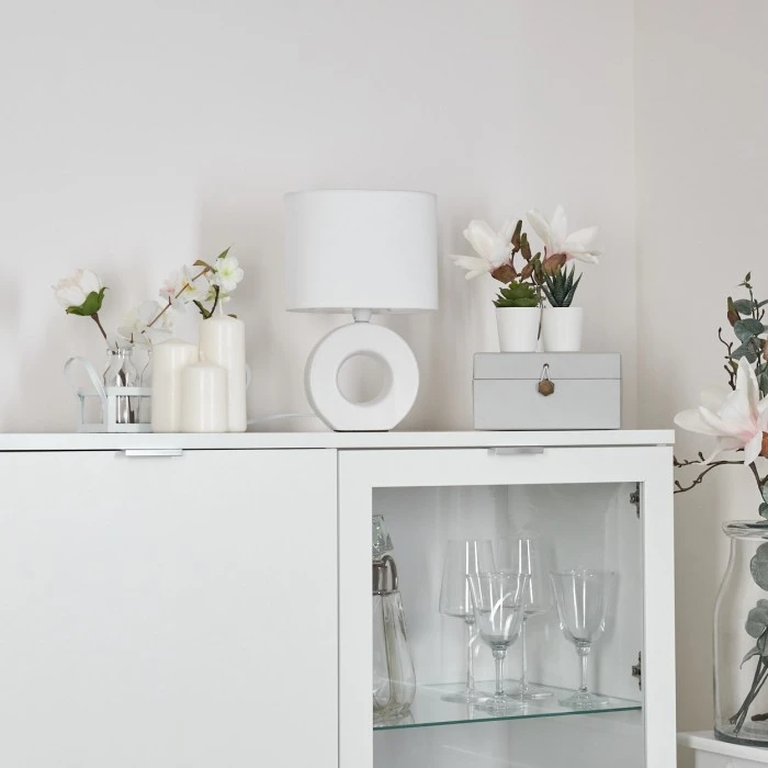 Hofstein Pagade Tischleuchte Weiß, 1-flammig 12 Hofstein Pagade Tischleuchte Weiß, 1-flammig – Bild 10