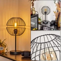 Hofstein Pampanillo Tischleuchte Schwarz, 1-flammig