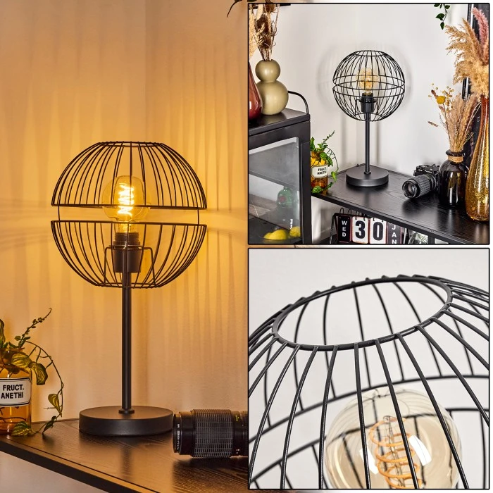 Hofstein Pampanillo Tischleuchte Schwarz, 1-flammig 3 Hofstein Pampanillo Tischleuchte Schwarz, 1-flammig