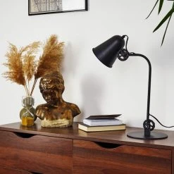 Hofstein Pany Tischleuchte Schwarz, 1-flammig -Günstiges Tischlampen Geschäft pany tischleuchte h3412169 11