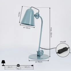 Hofstein Pany Tischleuchte Blau, 1-flammig 15 Hofstein Pany Tischleuchte Blau, 1-flammig -Günstiges Tischlampen Geschäft pany tischleuchte h3538623 3