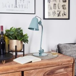 Hofstein Pany Tischleuchte Blau, 1-flammig 21 Hofstein Pany Tischleuchte Blau, 1-flammig -Günstiges Tischlampen Geschäft pany tischleuchte h3538623 9