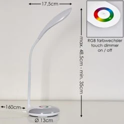 Hofstein Paphos Tischleuchte LED Weiß, 1-flammig, Farbwechsler -Günstiges Tischlampen Geschäft paphos tischleuchte h3326404 1