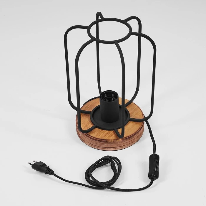 Hofstein Pasteur Tischleuchte Schwarz, Naturfarben, 1-flammig 7 Hofstein Pasteur Tischleuchte Schwarz, Naturfarben, 1-flammig – Bild 5