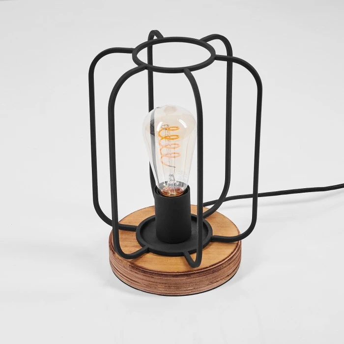 Hofstein Pasteur Tischleuchte Schwarz, Naturfarben, 1-flammig 10 Hofstein Pasteur Tischleuchte Schwarz, Naturfarben, 1-flammig – Bild 8