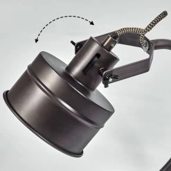 Hofstein Pehefito Tischleuchte Schwarz, Grau, Holz dunkel, 1-flammig -Günstiges Tischlampen Geschäft pehefito tischleuchte h3444634 5