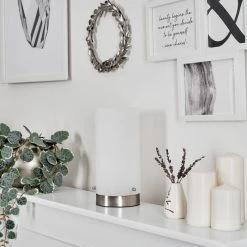 Hofstein Peman Tischleuchte LED Nickel-Matt, 1-flammig -Günstiges Tischlampen Geschäft peman tischleuchte h3562970 9