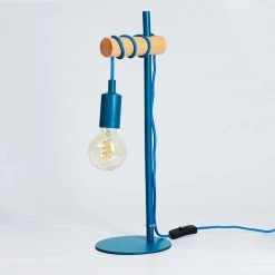 Hofstein Picmy Tischleuchte Blau, Naturfarben, 1-flammig -Günstiges Tischlampen Geschäft picmy tischleuchte h3451236 7