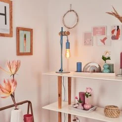 Hofstein Picmy Tischleuchte Blau, Naturfarben, 1-flammig -Günstiges Tischlampen Geschäft picmy tischleuchte h3451236 8