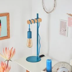 Hofstein Picmy Tischleuchte Blau, Naturfarben, 1-flammig -Günstiges Tischlampen Geschäft picmy tischleuchte h3451236 9