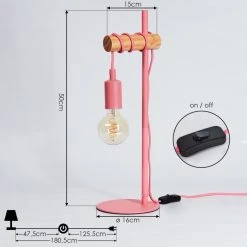 Hofstein Picmy Tischleuchte Pink, Naturfarben, 1-flammig 19 Hofstein Picmy Tischleuchte Pink, Naturfarben, 1-flammig -Günstiges Tischlampen Geschäft picmy tischleuchte h3451267 3