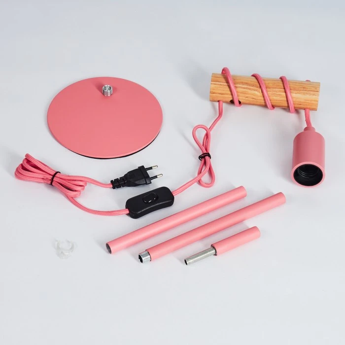 Hofstein Picmy Tischleuchte Pink, Naturfarben, 1-flammig 7 Hofstein Picmy Tischleuchte Pink, Naturfarben, 1-flammig – Bild 5