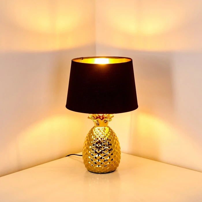 Hofstein Pina Tischleuchte Gold, 1-flammig 6 Hofstein Pina Tischleuchte Gold, 1-flammig – Bild 4