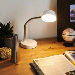 Hofstein Pineda Tischleuchte LED Chrom, Weiß, 1-flammig 20 Hofstein Pineda Tischleuchte LED Chrom, Weiß, 1-flammig -Günstiges Tischlampen Geschäft pineda tischleuchte h3382660 6